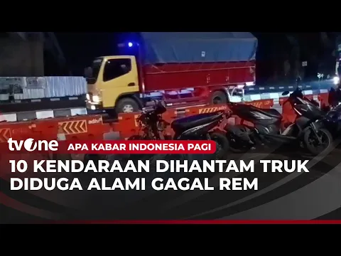 Diduga Gagal Rem, Truk Hantam 10 Kendaraan di Exit Tol Bawen