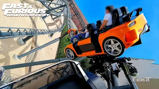 NEW! FAST & FURIOUS COASTER - CARS SPIN 360° & DRIFT! Front ROW POV - Universal Studios Hollywood