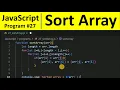 JavaScript Program 27 - Sort an Array in Ascending Order in JavaScript