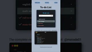 Build a Modern To-Do List App JS Tutorial 2025 mzcode01