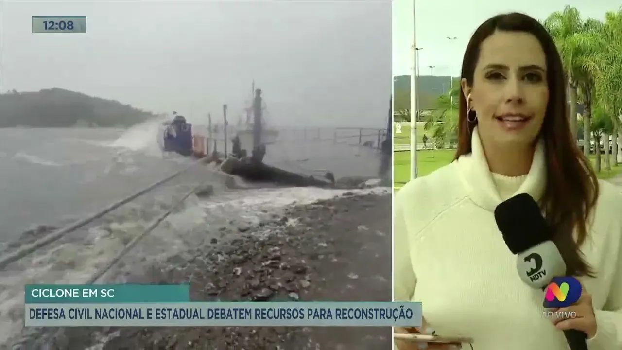 Ciclone em SC: Defesa Civil Nacional e Estadual debatem recursos para reconstrução
