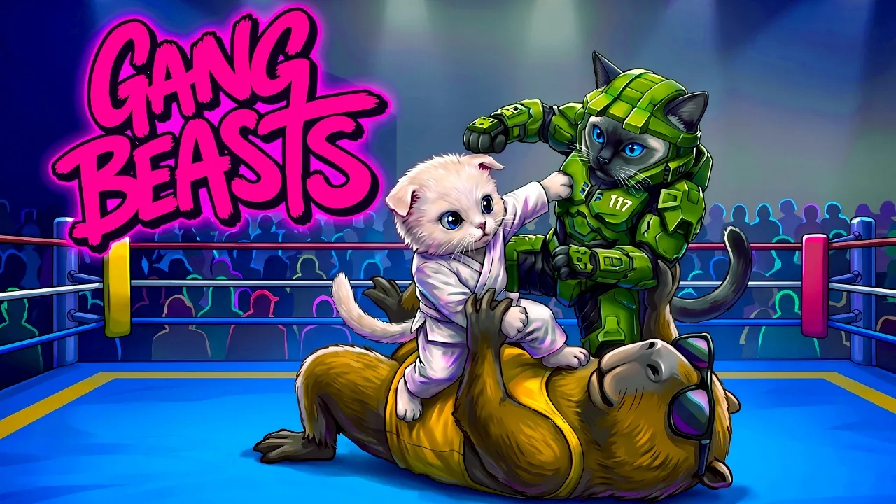 Me DOY a MADRAZOS con los MICHIS | Gang Beasts