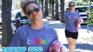Kaley Cuoco rocks a bride T-shirt to yoga in Los Angeles