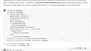 The Monty Hall Problem simulated using Python Two different answers