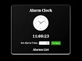 Alarm Clock Coding Ninja Frontend Skill test-1 Using HTML CSS JavaScript