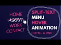 Split Text Menu Hover Animation HTML CSS Omnibits