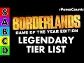 The BEST BORDERLANDS 1 REMASTERED LEGENDARY TIER LIST All Legendary Guns and Weapons