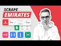How to scrape Emirates flight fares to Google Sheets with n8n and Puppeteer free script