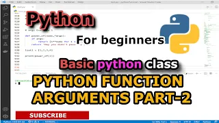 Python function Arguments Part 2 Python for beginners
