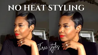 must try how to style your pixie with no heat beginner friendly mold styled three different ways