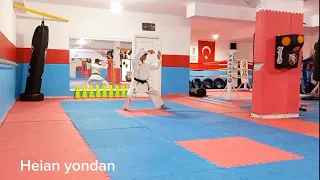 الكاتا الرابعة في الكاراتيه كاتا هيان يوندان Kata Heian Yondan Karate 