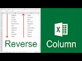 How to Reverse or Flip a Column in Excel