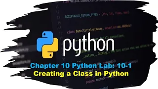 Principles of Programming Chapter 10 Python Lab 10-1 Creating a Class in Python