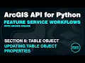 Update Table Object JSON Properties with the ArcGIS API for Python ArcGIS Online Feature Service