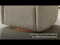 Holland Curved Swivel Armchair