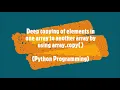 63-Deep copying of elements in one array to another array by using array copy