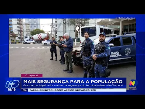 Guarda Municipal volta a atuar na segurança do terminal urbano de Chapecó