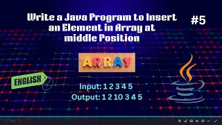 Java Program Insert an Element in the Middle of an Array in Java Array Basics Code Innovate