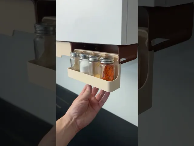 Spice Rack Organizer | Pull-Out Holder | 4 Jars video thumbnail