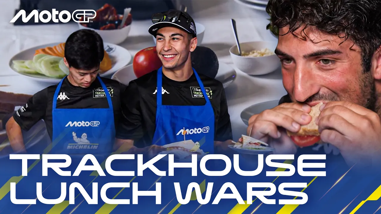 Ai Ogura 🆚 Raul Fernandez in the @michelinmotorsport Cooking Challenge! 🥪⚔️