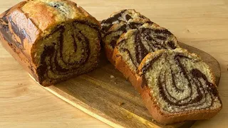 Recette de cake marbré au chocolat extrêmement simple à réaliser // Marble cake recipe