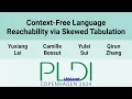 PLDI24 Context-Free Language Reachability via Skewed Tabulation
