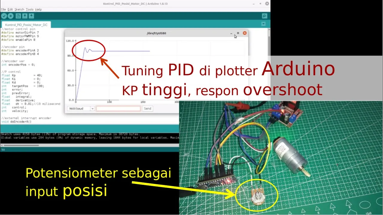 Kontrol Posisi Motor DC Encoder Menggunakan Kontrol PID - Arduino
