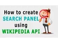 How to create wikipedia search panel Part 2 Javascript Php HTML5