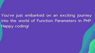 Function Parameters in PHP