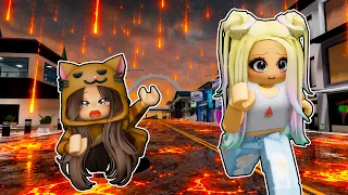 SOBREVIVE a la TORMENTA de LAVA en Brookhaven Roblox con Mandarina