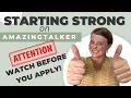 Teaching on Amazing Talker How to Start Strong Watch Before You Apply