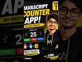 I Built a JavaScript Counter App Day 1