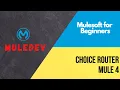 Session 13 Choice Router in Mule 4