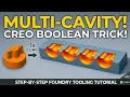 PTC Creo Tutorial How to Create Multi-Cavity Molds using Boolean Operations