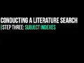 Download Lagu Conducting A Literature Search | Step Three: Subject Indexes