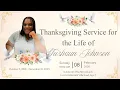 Thanksgiving Service for the Life of Trishaun Johnson Goldsmith Villa SDA Church Feb 8 2026