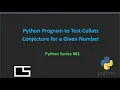 Python Program to Test Collatz Conjecture for a Given Number CodingwithShameera1