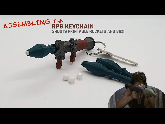 RPG Keychain — Shoots printable rockets & BBs video thumbnail