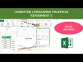 Computer Application Practical Experiment 7 Create Charts in MS-Excel