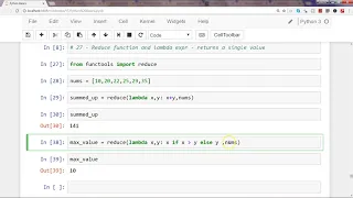 Python 3 Programming Tutorial if else conditional statement with lambda and reduce function