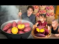 Download Lagu Harvesting 1000kg+ Giant Sweet Potato to Sell at Market - Boil Sweet Potato for My Children