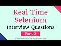 Selenium Interview Questions Answers Part 2 - Advanced Selenium