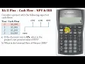 BA II Plus | Cash Flows 1: Net Present Value (NPV) and IRR Calculations - DCF