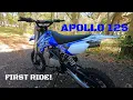 APOLLO 125 RFZ CHINESE DIRT BIKE FIRST IMPRESSION RIDE
