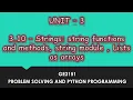 String Function And Method Module In Python Tamil UNIT-3 CSE P19 Quick Through