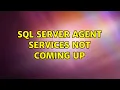 SQL Server Agent Services not Coming Up 2 Solutions