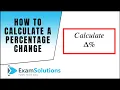 How to calculate a percentage change ExamSolutions Maths Revision