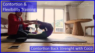 contortion training by flexyart 188 back strenght with coco also for yoga poledance ballet 