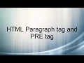 7 html paragraphs and pre tag
