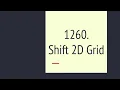 Shift 2D Grid Leetcode 1260